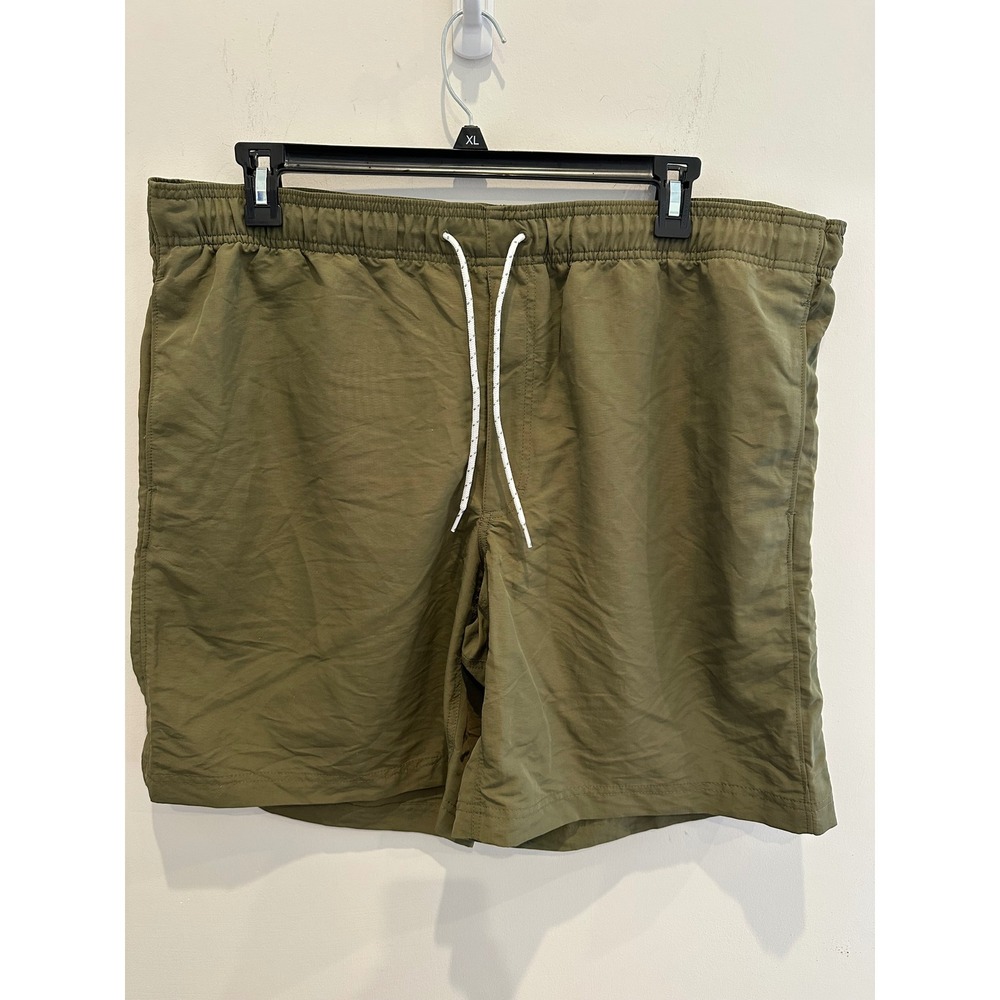 Duluth Trading Co Mens 2XL Relaxed Fit Nylon Mesh Lined Shorts Olive Green